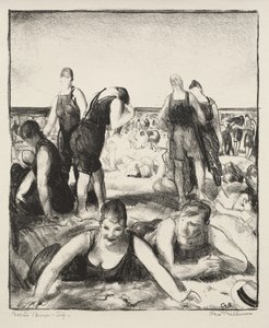 Badestrand af George Bellows