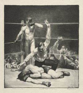 Talt ud, den første sten af George Bellows