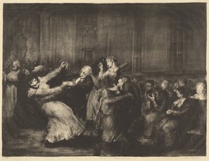 Dans i et galehus af George Bellows