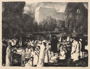 I parken, lys af George Bellows