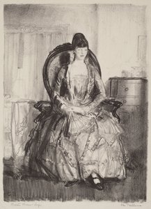 Dame med vifte af George Bellows