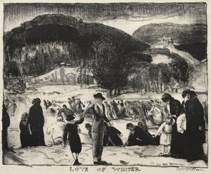Kærlighed til vinteren, julen 1917 af George Bellows