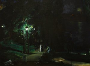 Sommernat, Riverside Drive af George Bellows