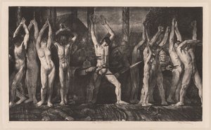 Barrikaden, den anden sten af George Bellows