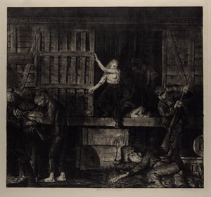 Krigsserien:  De ubrugelige vender tilbage af George Bellows