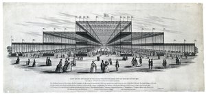Indvendigt billede af bygningen i Hyde Park til udstillingen i 1851. Som endelig godkendt af Hendes Majestæts kommissærer. af George Berger