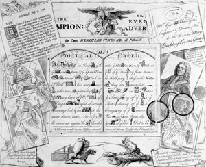 Mesteren eller aftenannoncøren af Capt. Hercules Vinegar fra Pall Mall, 1744