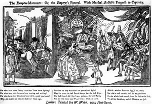 De europæiske sørgende eller kejserens begravelse med Belleisles fremskridt til fangenskab, 1745