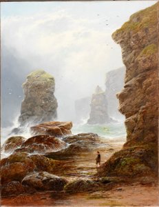 Cliffs ved Marsden Bay af George Blackie Sticks