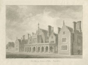 Stoke-upon-Trent - Jernbanestation: sepia-tegning