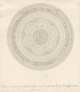 Teddesley Hall - Patent: pen og vask tegning af George Buckler