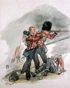Sidste stand af to garder i kamp, 1854 ca