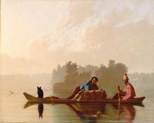 Pelshandlere på vej ned i Missouri, 1845.