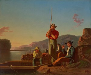 Træbåden af George Caleb Bingham