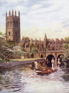 Oxford: Magdalen College and Bridge from the Cherwelldani