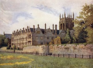 Oxford: Merton College from the Fieldsdani af George Carline