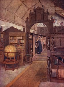 Oxford: Merton Library (farve litho)