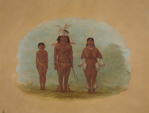 En Chetibo-familie, 18541869. af George Catlin