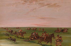 Sioux-banden flytter lejr af George Catlin