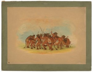 Buffalo Dance - Mandan af George Catlin