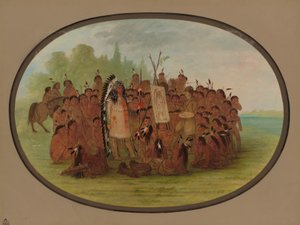 Catlin maler portrættet af Mah-to-toh-pa - Mandan, 18611869. af George Catlin