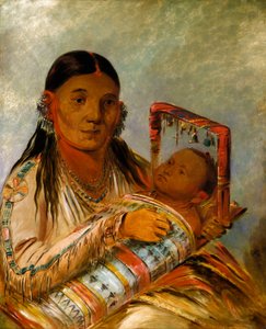 Chée-ah-ká-tchée, hustru til Nót-to-way af George Catlin
