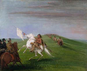 Comanche møder dragoner af George Catlin