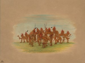 Discovery Dance - Saukie, 1861. af George Catlin