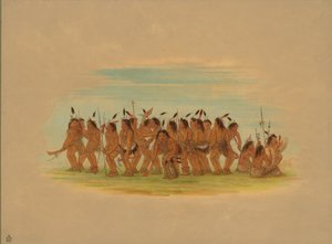 Hundedans - Sioux, 1861. af George Catlin
