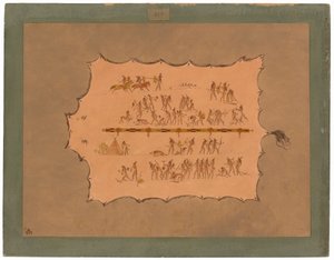Faksimile af en Sioux-kappe af George Catlin