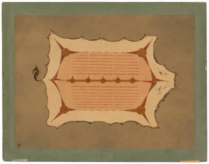 Faksimile af en Sioux-kappe med pindsvinsfjer af George Catlin