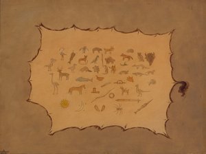 Faksimile af en Ojibbeway-kåbe, 18611869. af George Catlin