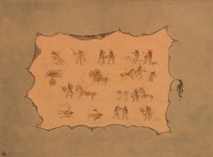 Faksimile af kappen af Mah-to-toh-pa - Mandan, 18611869. af George Catlin