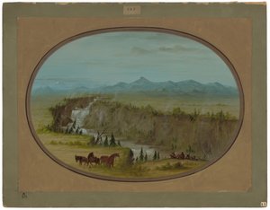 Falls of the Snake River af George Catlin