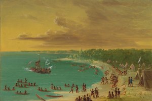Første sejlads af Griffin på Lake Erie. 7. august 1679, 18471848. af George Catlin