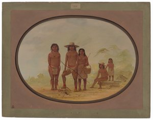 Fem Maya-indianere af George Catlin