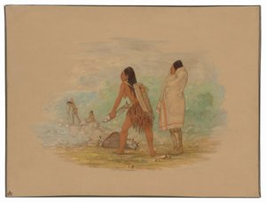 Fladhoved indianere af George Catlin