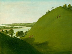 Floyds grav, hvor Lewis og Clark begravede sergent Floyd i 1804 af George Catlin