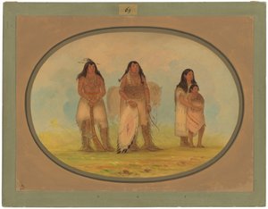 Fire Kiowa-indianere af George Catlin