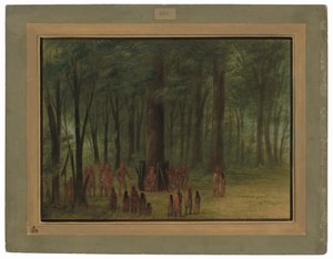 Black Hawks begravelse - Saukie af George Catlin