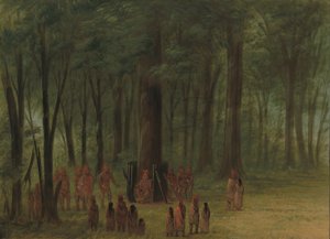 Black Hawks begravelse - Saukie, 18611869. af George Catlin