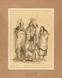Gruppe af algonkiske og irokesiske indianere - nr. 1 af George Catlin