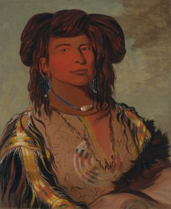 Ha-wón-je-tah, One Horn, overhøvding for Miniconjou-stammen af George Catlin