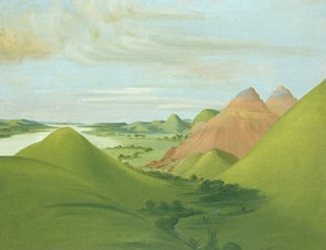 Iron Bluff, 1200 kilometer over St. Louis af George Catlin