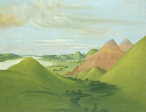 Iron Bluff, 1200 Miles over St. Louis, 1832. af George Catlin