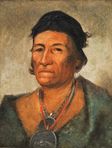 Ko-mán-i-kin, Big Wave, en gammel og fremtrædende høvding af George Catlin