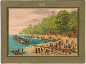 Lancering af Griffin. juli 1679 af George Catlin