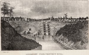 Lockport fra Prospect Hill af George Catlin