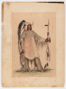 Mah-to-toh-pa, mandanernes høvding af George Catlin