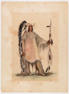 Mah-to-toh-pa, mandanernes høvding af George Catlin